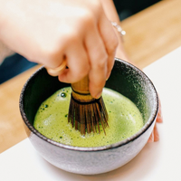 Préparation du matcha