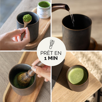 KIT MATCHA : THÉ MATCHA CÉRÉMONIE BIO ET FOUET EN BAMBOU CHASEN LONG