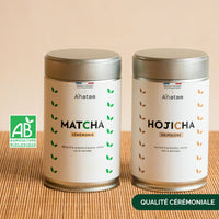 DUO INDISPENSABLES : THÉ MATCHA CÉRÉMONIE BIO & THÉ HOJICHA BIO