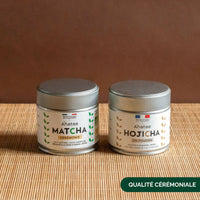 DUO MATCHA CÉRÉMONIE BIO & HOJICHA BIO
