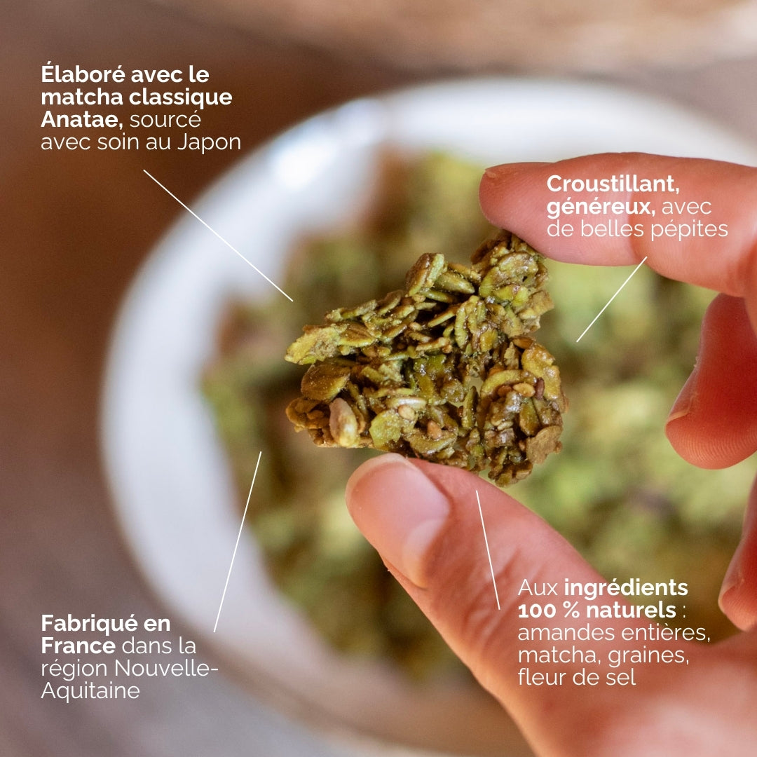 Bénéfices du granola au matcha