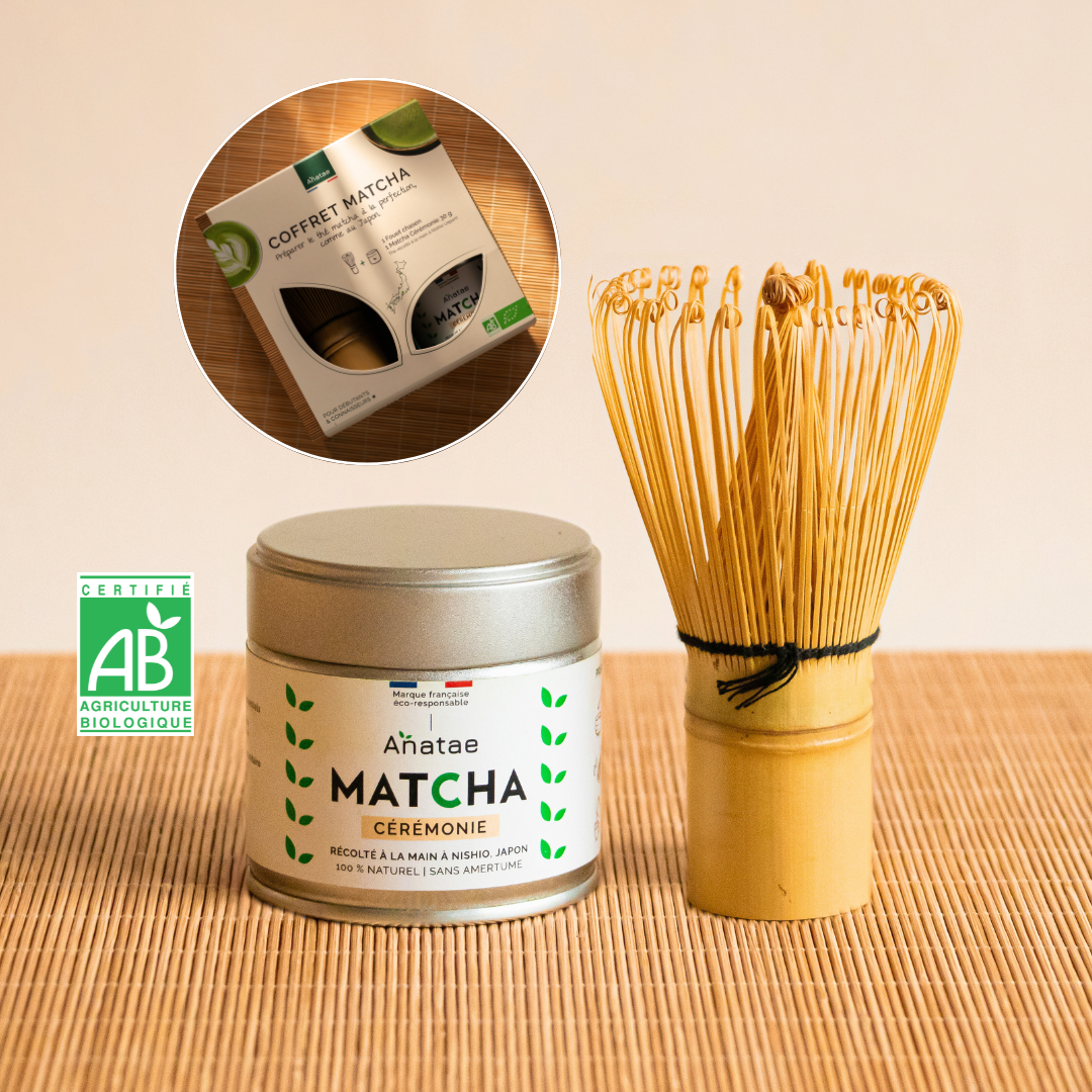 KIT MATCHA : thé matcha cérémonie et fouet en bambou chasen – Anatae